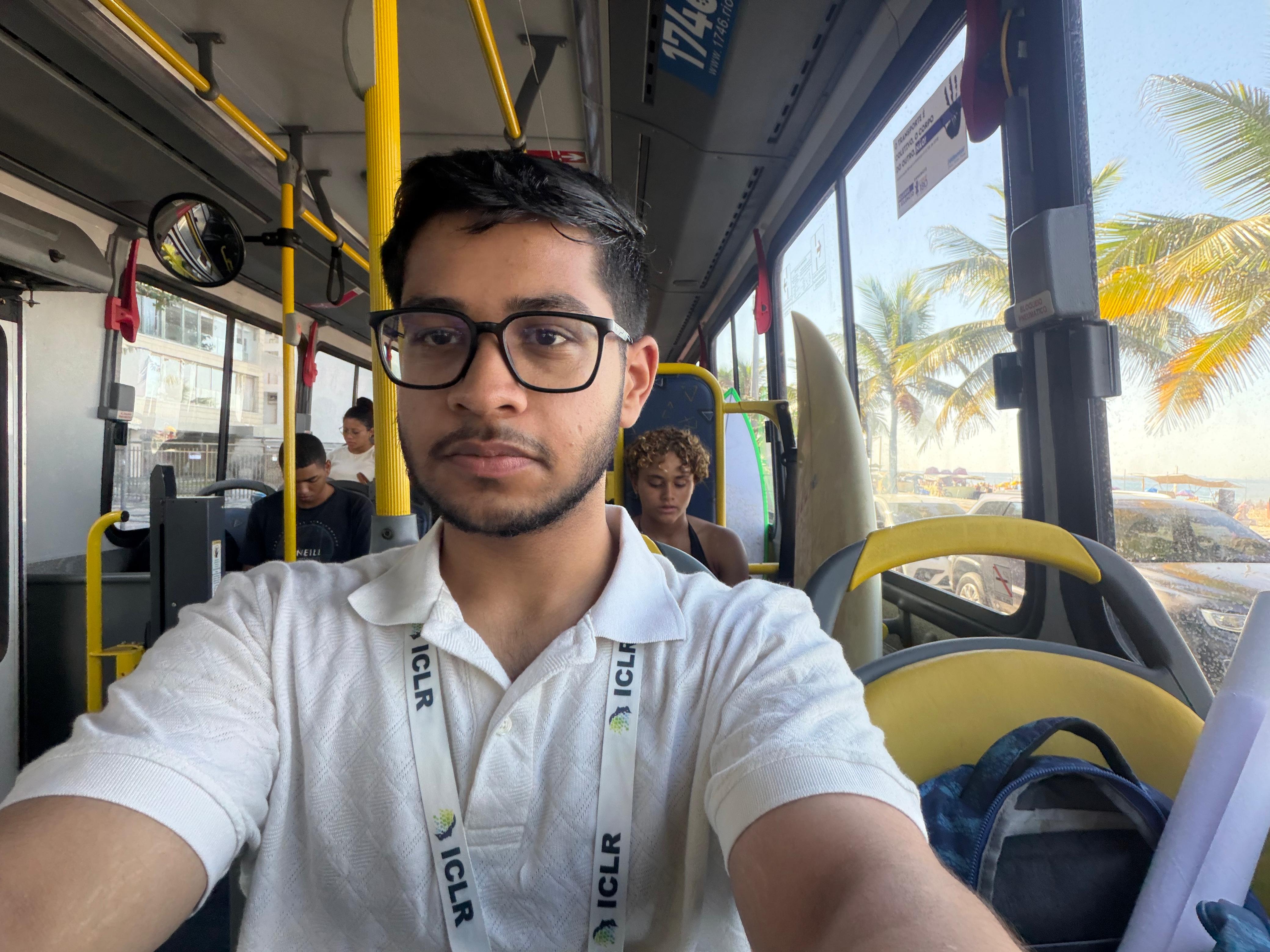 Presentation day, still using the bus.